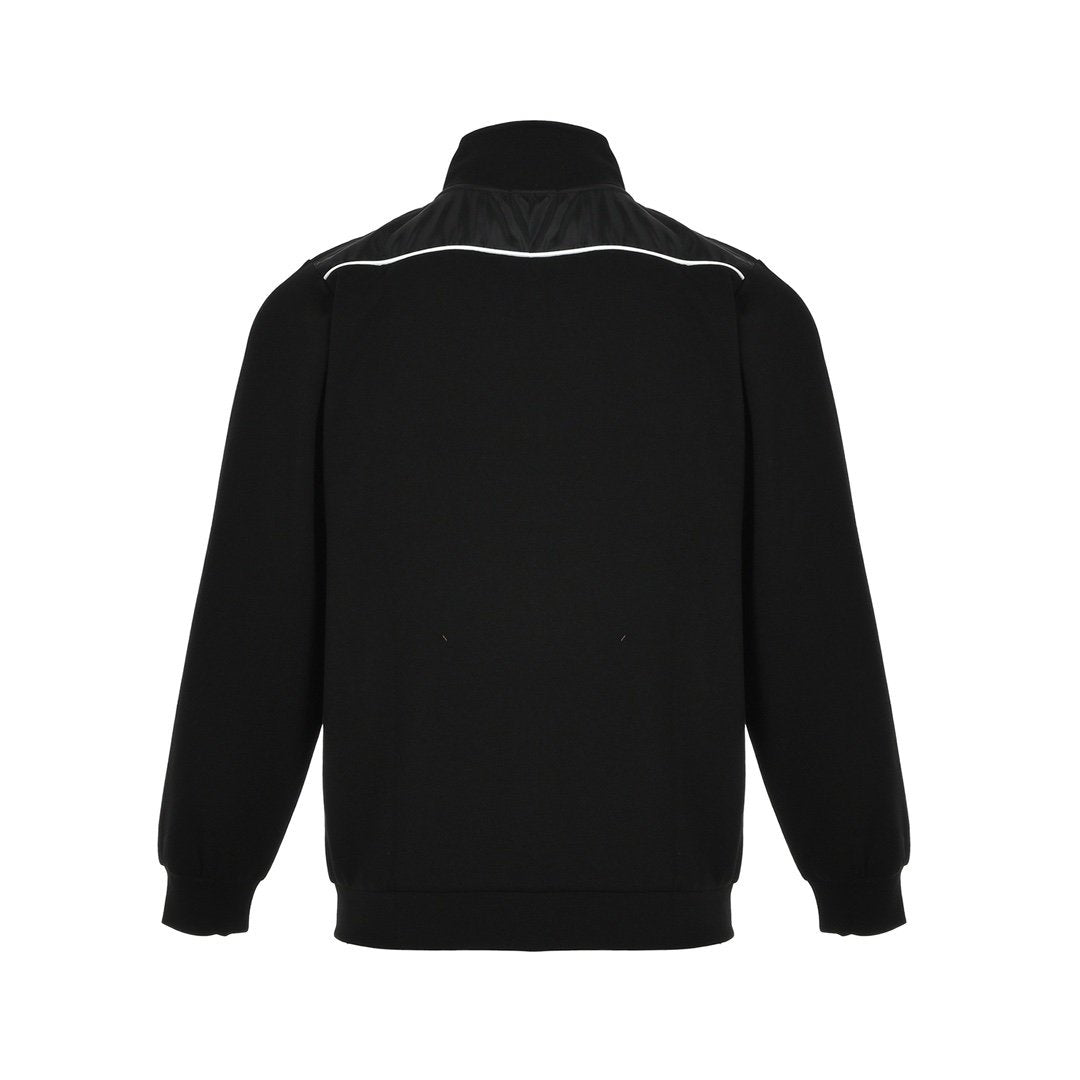 Prada Re-Nylon Logo Plaque Zip Up Jacket Black