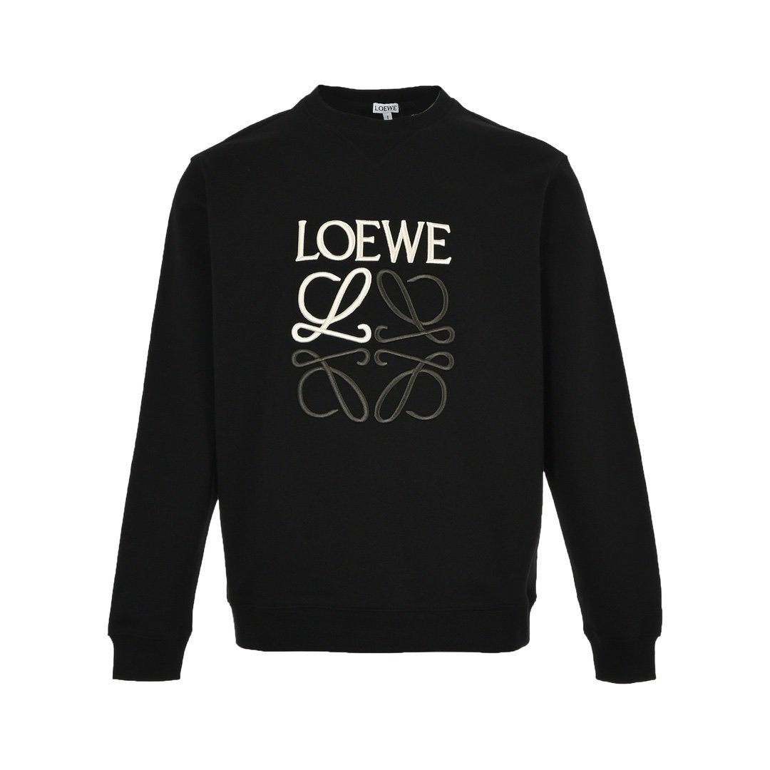 Loewe Anagram Embroidered Sweater Black