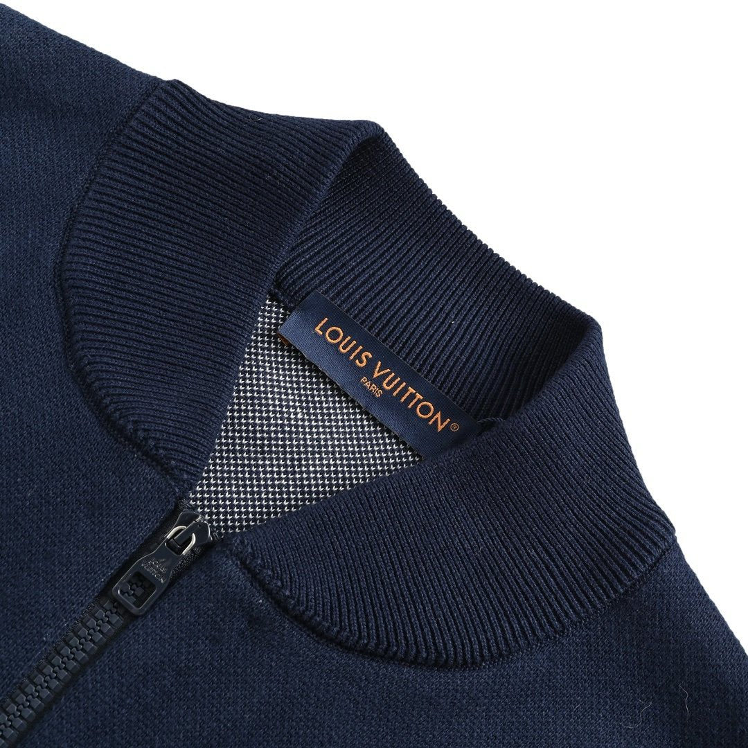 Louis Vuitton Zipped Cotton Blend Blouson Navy