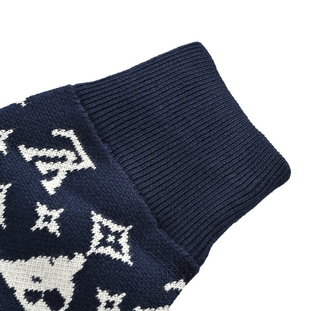 Louis Vuitton Zipped Cotton Blend Blouson Navy
