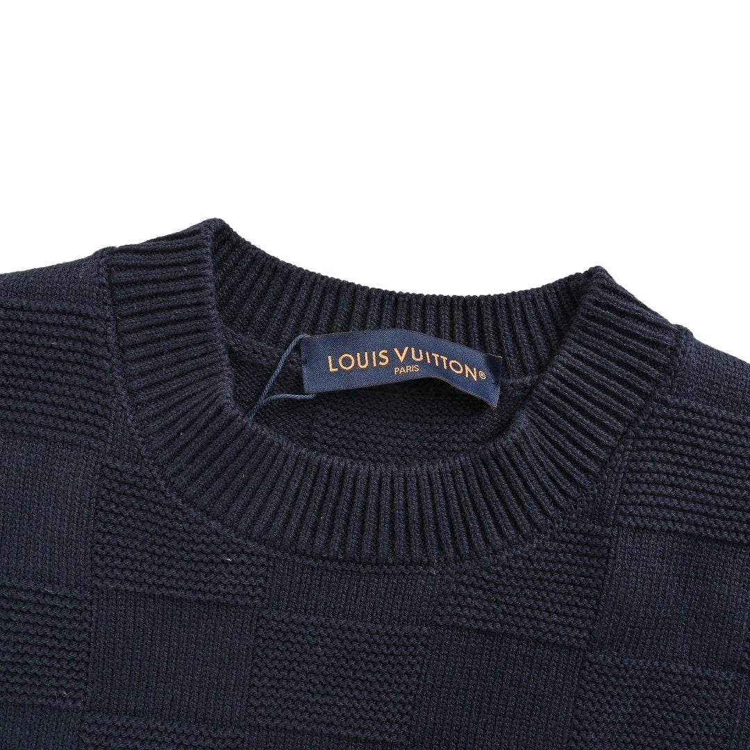 Louis Vuitton Damier Pullover With Pearl Signature Navy