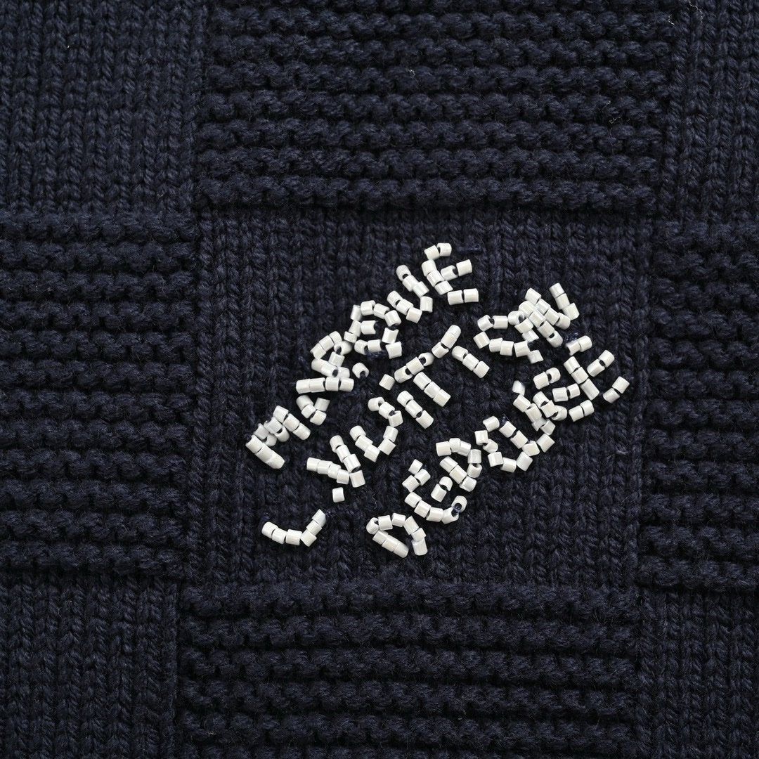 Louis Vuitton Damier Pullover With Pearl Signature Navy