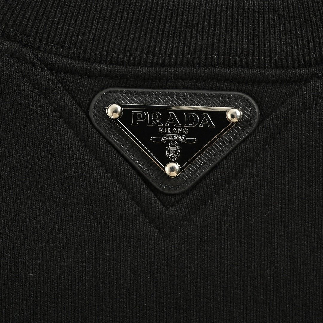 Prada Middle Logo Sweater Black