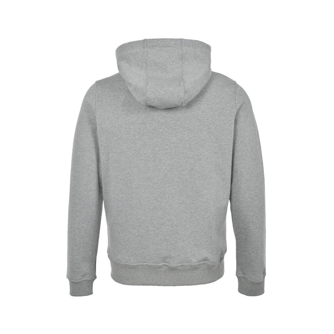 Burberry Letter Graphic Cotton Blend Zip Hoodie Grey