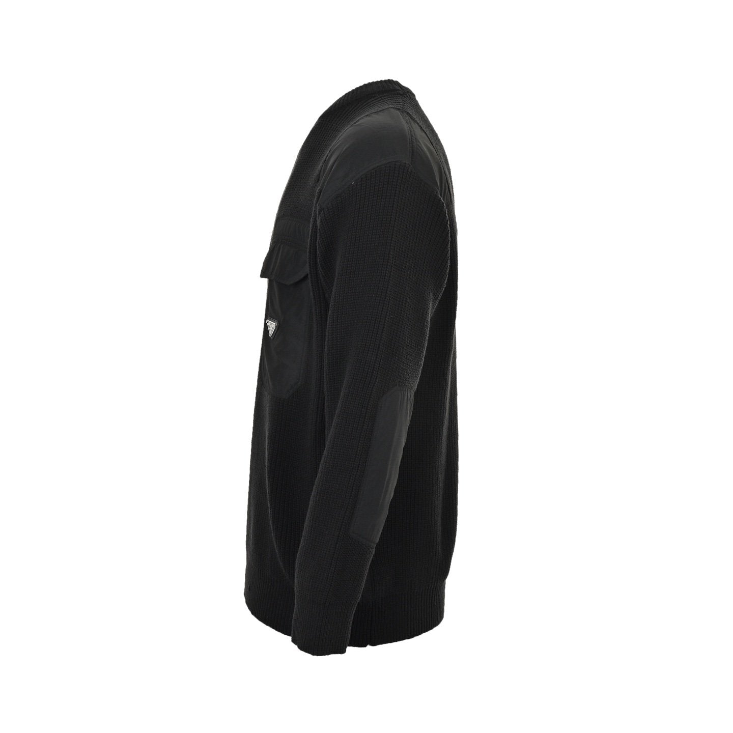 Prada Girocolla Patch-Detailed Knitted Sweater