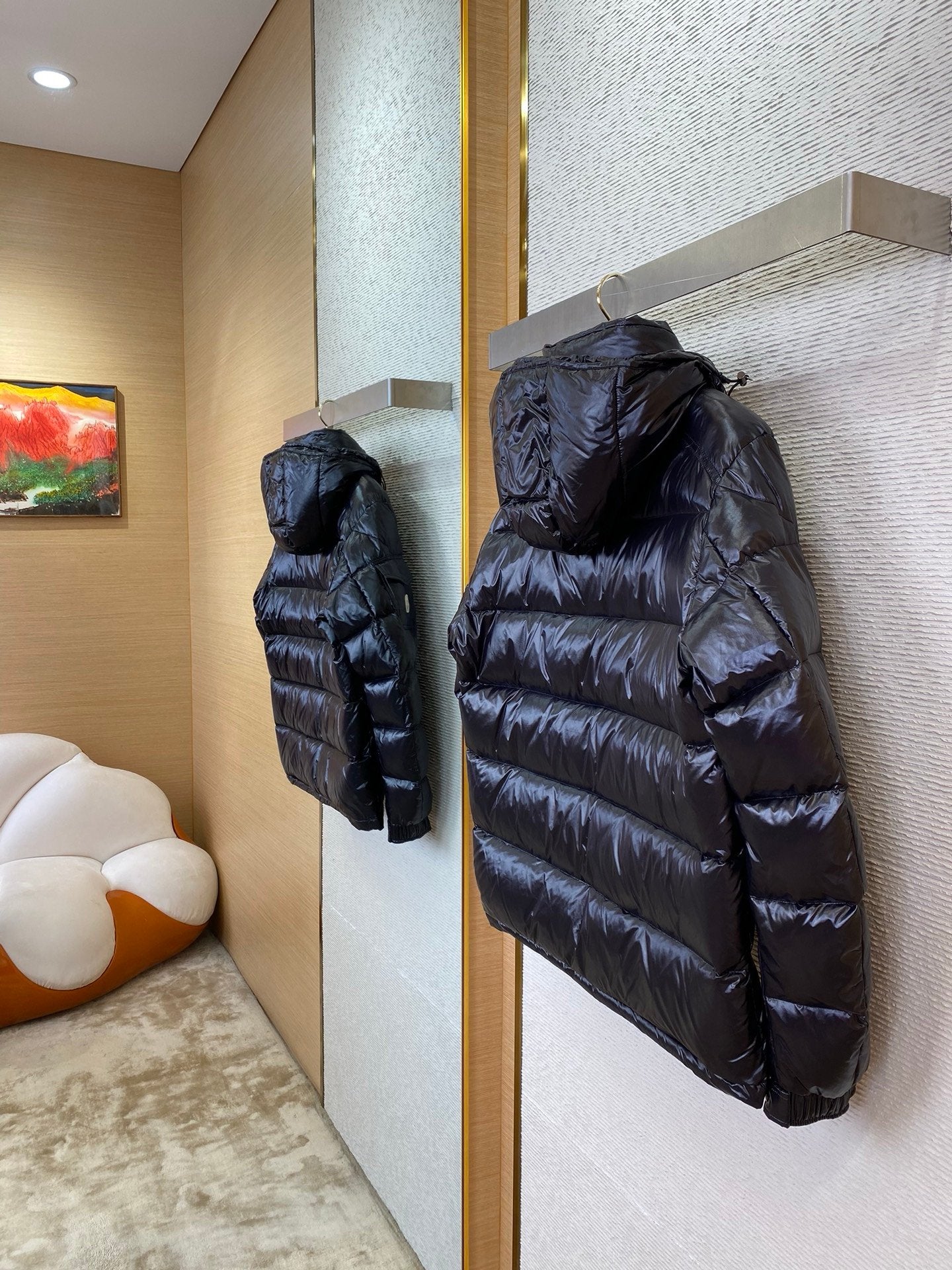 Moncler Maya Hooded Down Jacket Black