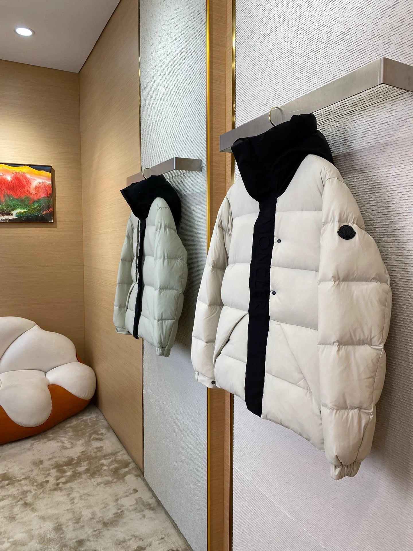 Moncler Madeira Down Jacket White/Black