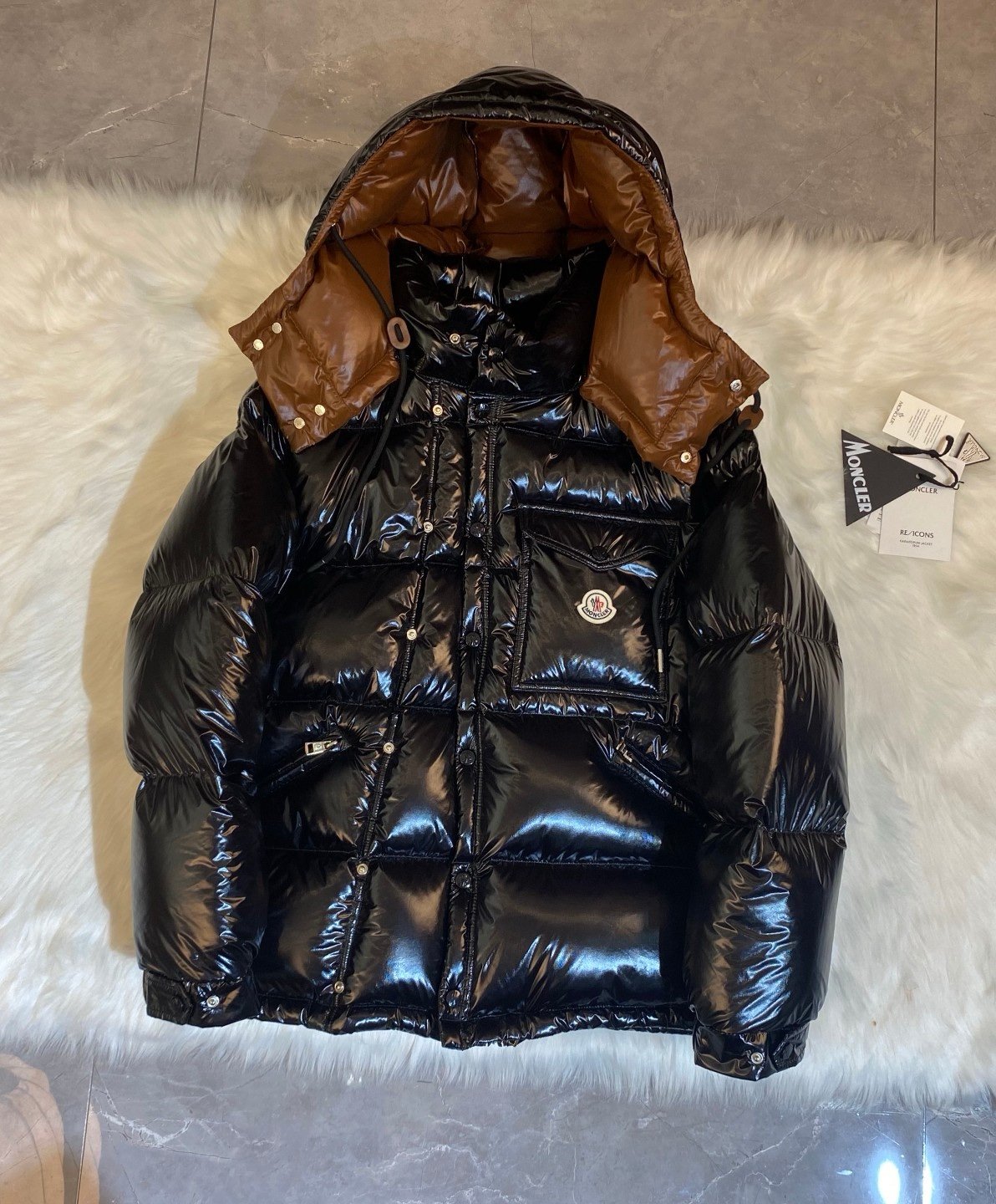 Moncler Karakorum Ripstop Hooded Down Jacket Black