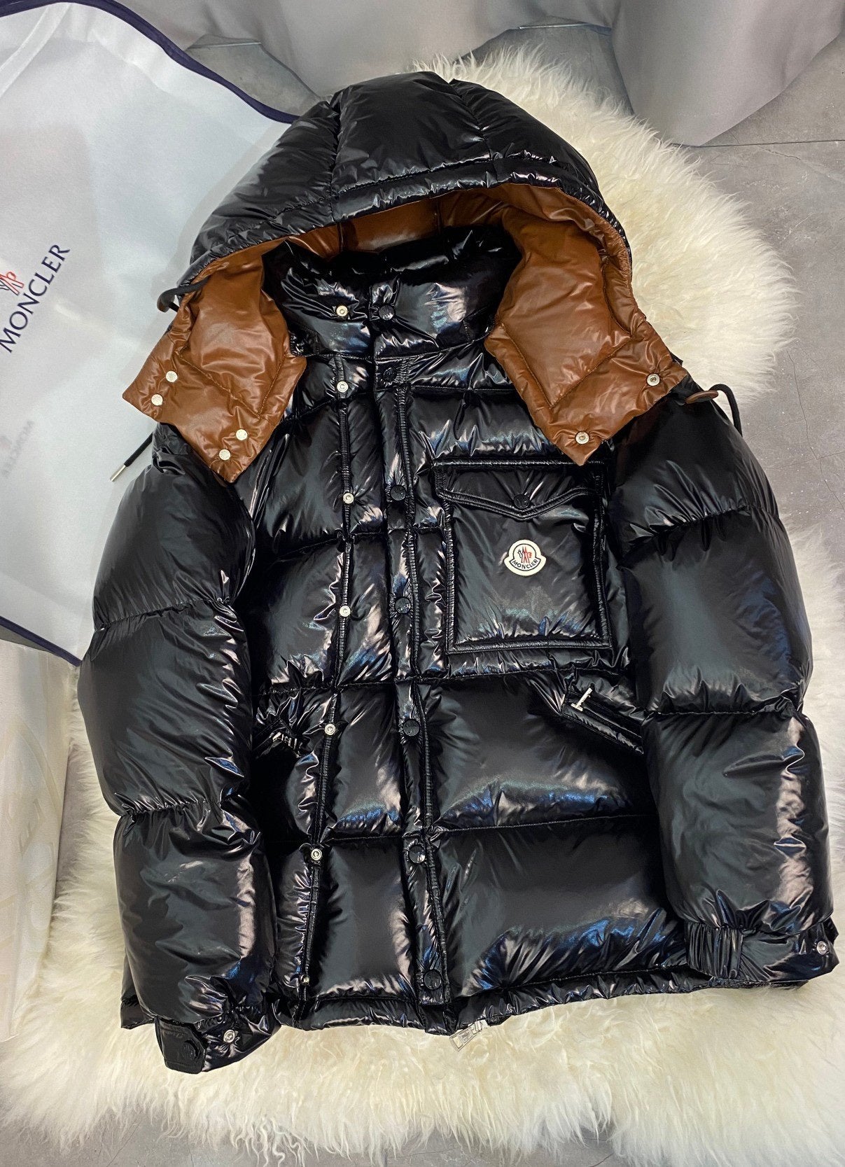Moncler Karakorum Ripstop Hooded Down Jacket Black