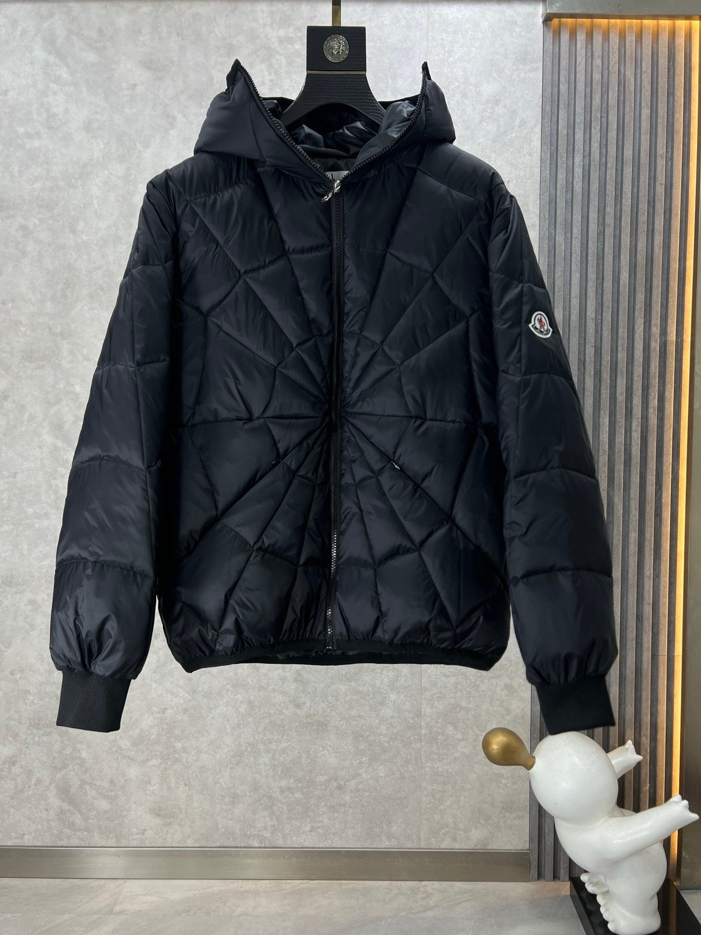 Moncler Black Violier Spider-Man Short Down Jacket