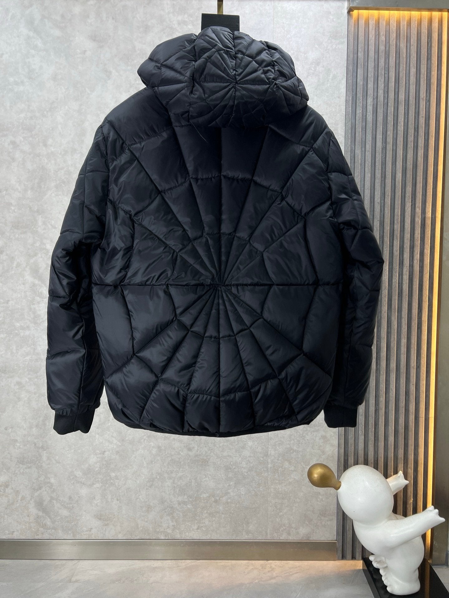 Moncler Black Violier Spider-Man Short Down Jacket