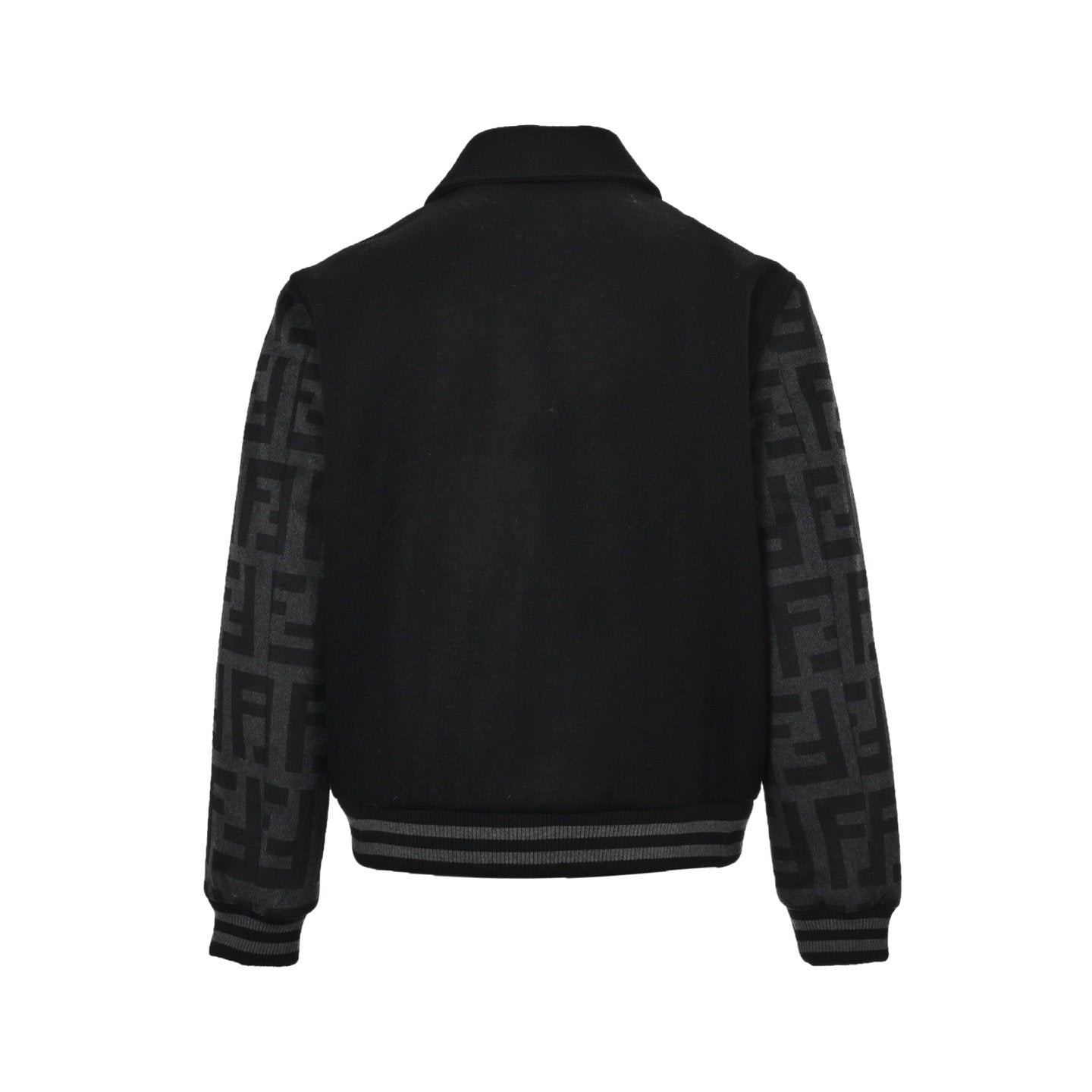 Fendi Blouson Wool Jacket Black