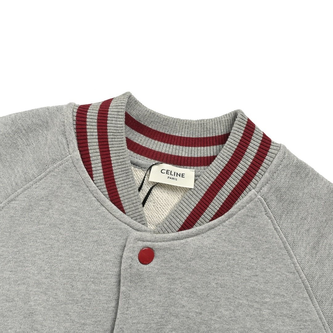 Celine Teddy College Jacket Grey