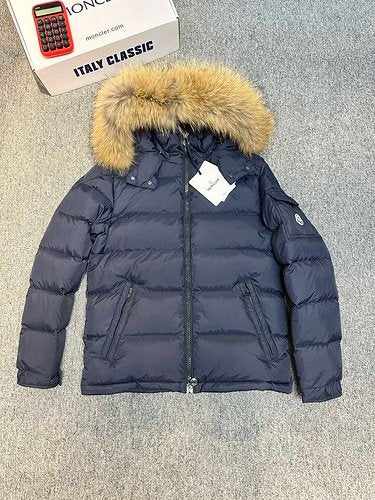 Moncler Sassiere Quilted Shell Hooded Down Jacket Navy
