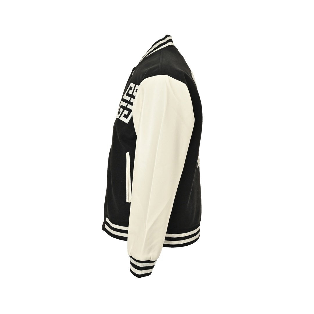 Givenchy Varsity Jack In Black White Leather