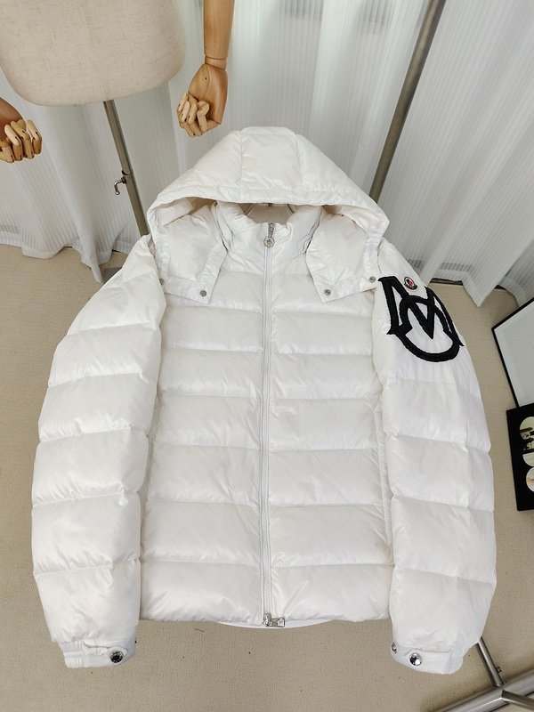 Moncler Enfant Saulx Padded Quilted Jacket White