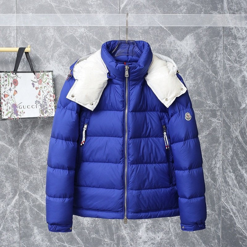 Moncler Poirier Down Jacket Blue/White