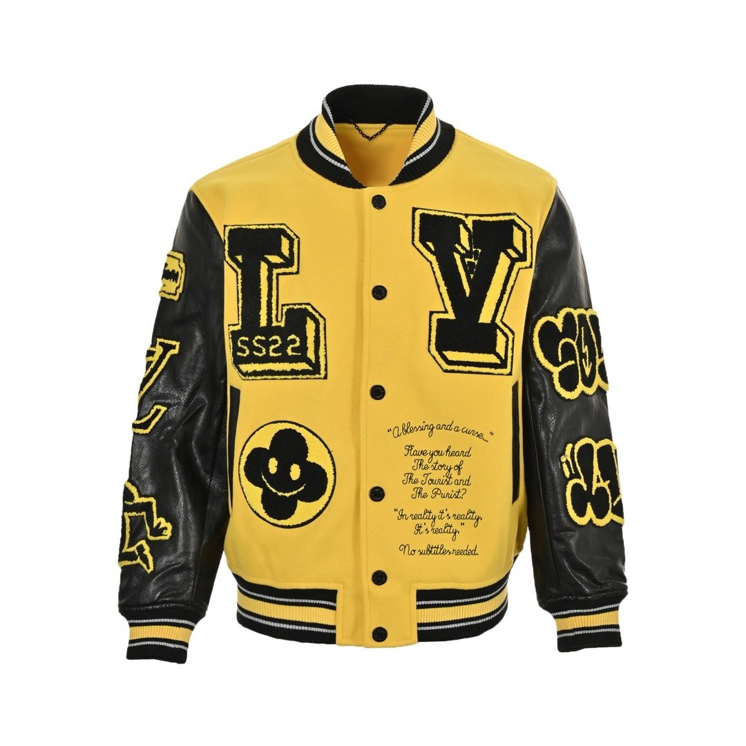 Louis Vuitton Embroidered Varsity Blouson Yellow