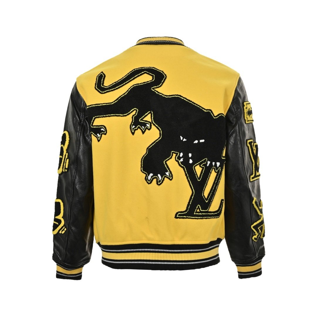 Louis Vuitton Embroidered Varsity Blouson Yellow