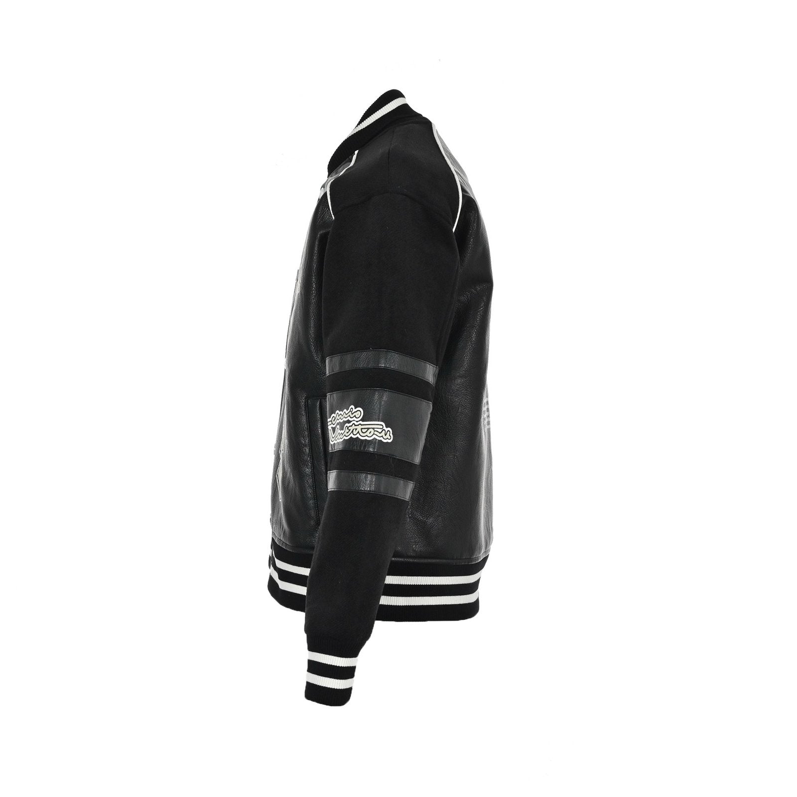 Louis Vuitton Varsity Blouson Black Leather