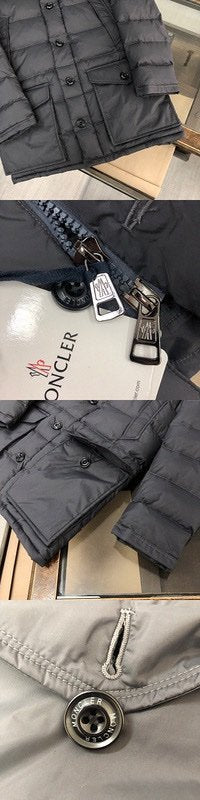 Moncler Clunye Hooded Mid-Length Down Jacket Black
