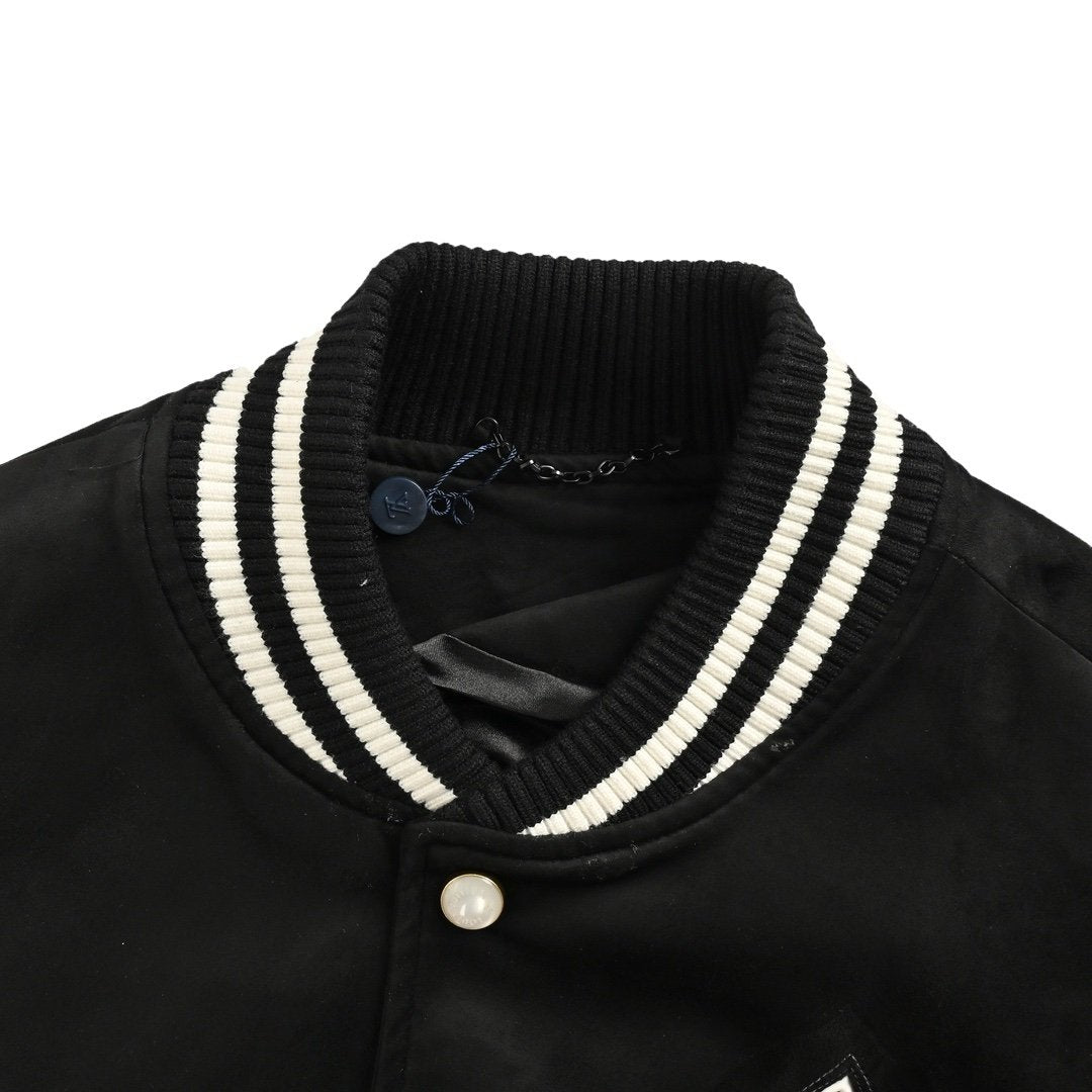 Louis Vuitton Embellished Lambskin Bomber Blouson