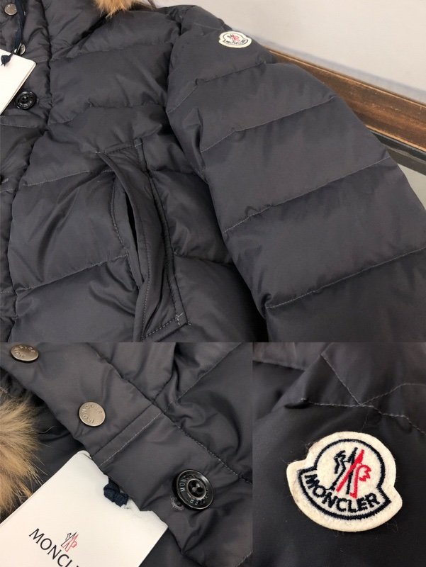Moncler Clunye Hooded Mid-Length Down Jacket Black