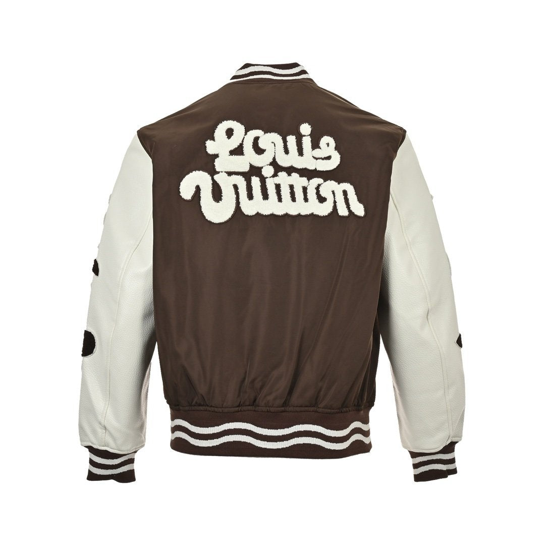 Louis Vuitton Varsity Blouson Brown Leather