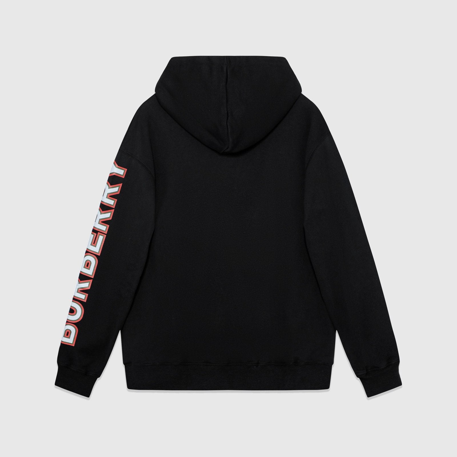 Burberry Black Logo Print Rylee Zip Up Hoodie