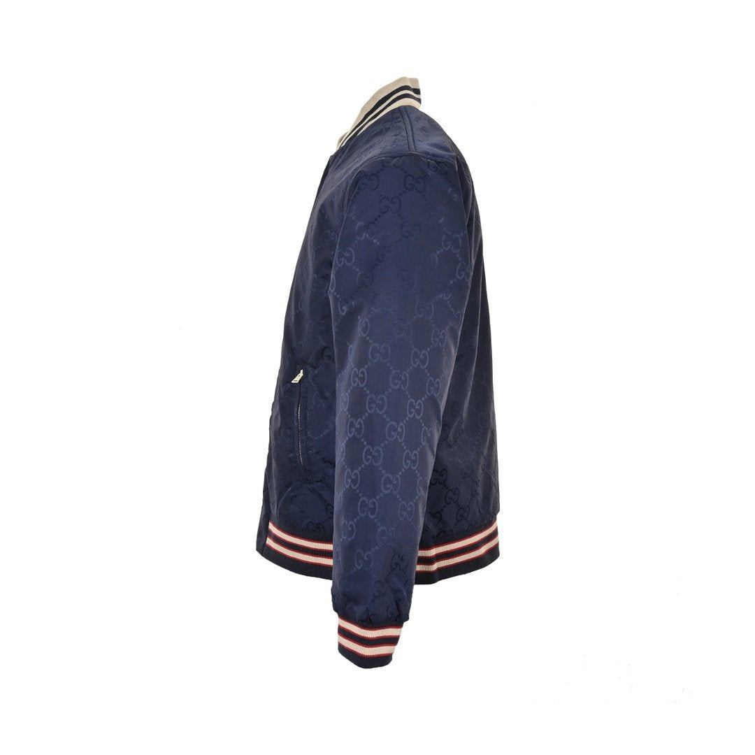 Gucci Reversible Nylon Canvas Jacket in Dark Blue