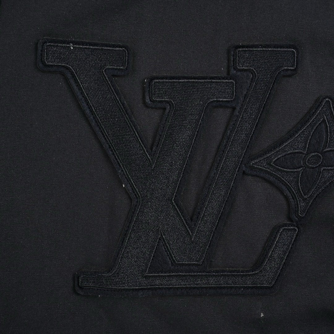 Louis Vuitton Embroidered Cotton Bomber Black