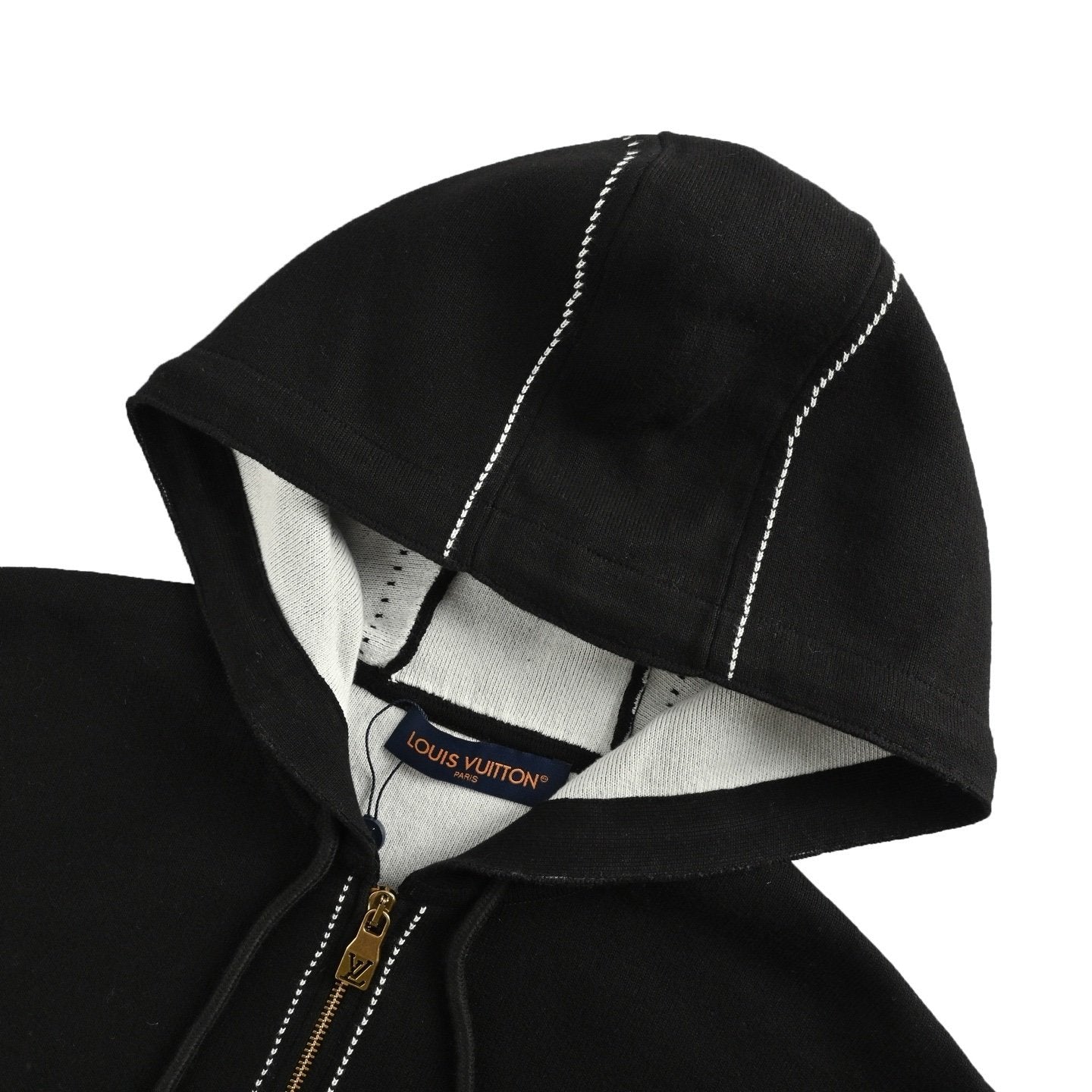 Louis Vuitton Graphic Intarsia Zipped Cotton Hoodie