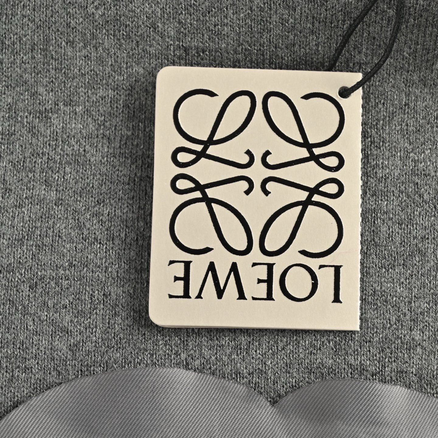 Loewe Logo-Embossed Wool Blend Zip Up Grey