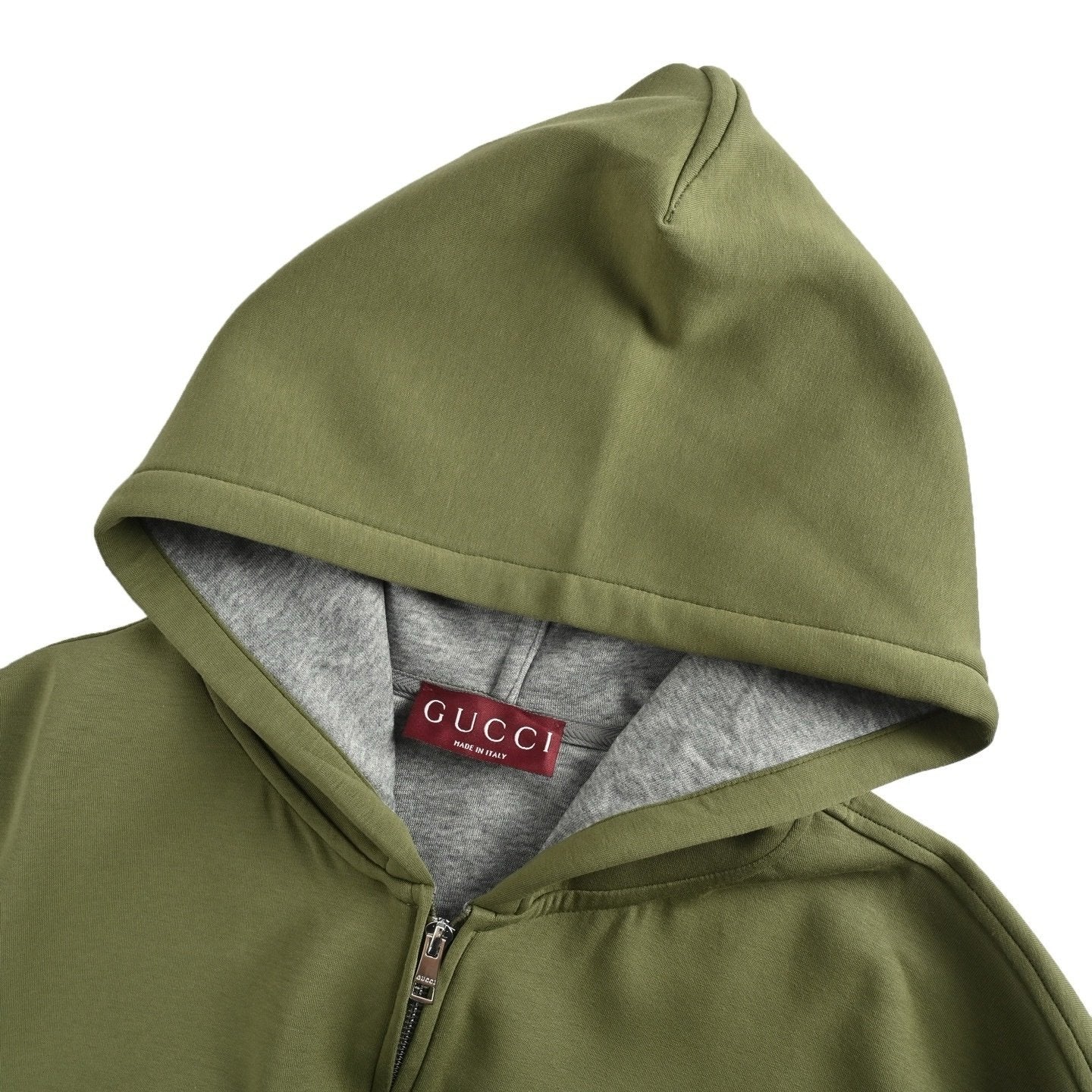 Gucci Embroided Hooded Jersey Zip Up
