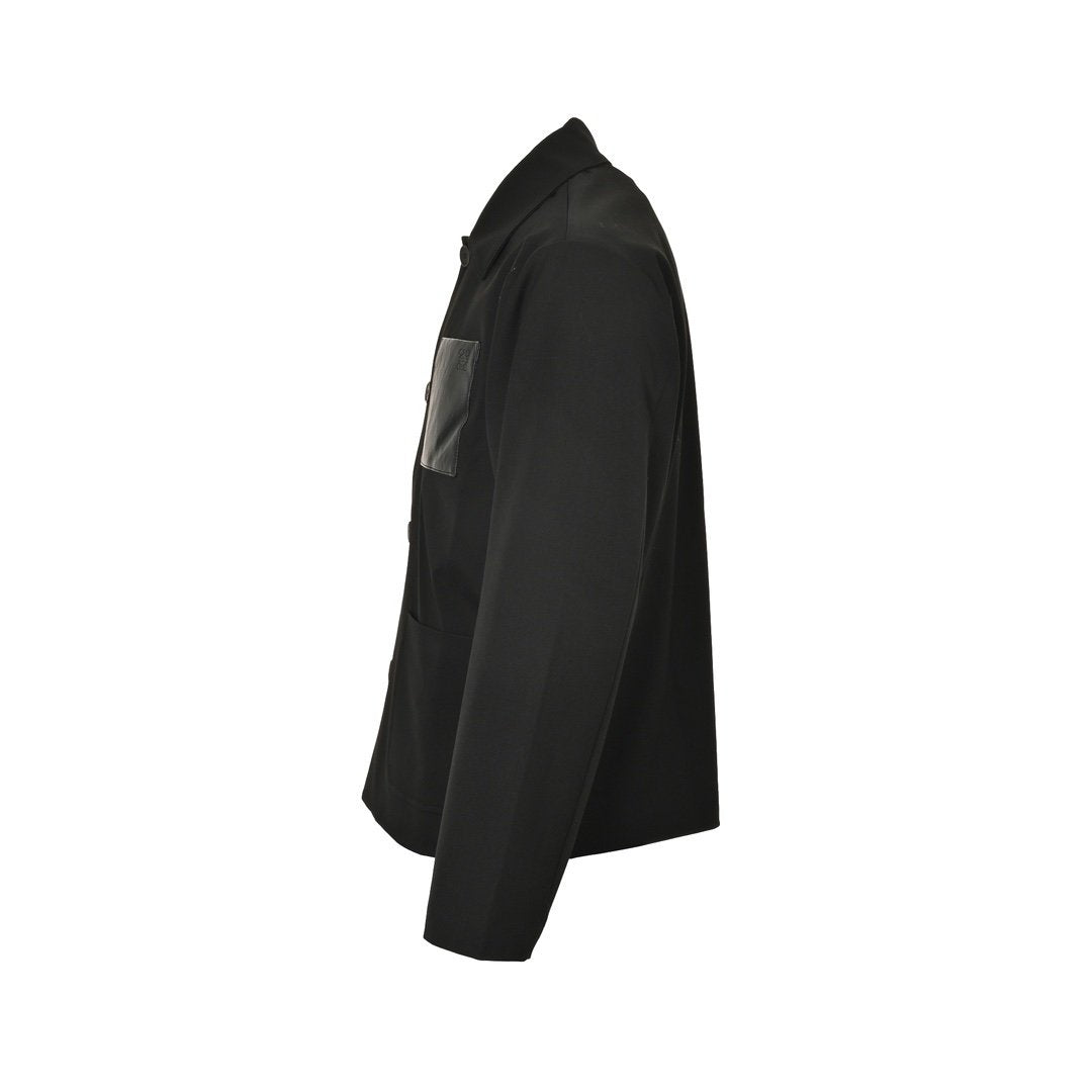 Loewe Wool Workwear Jacket In Black