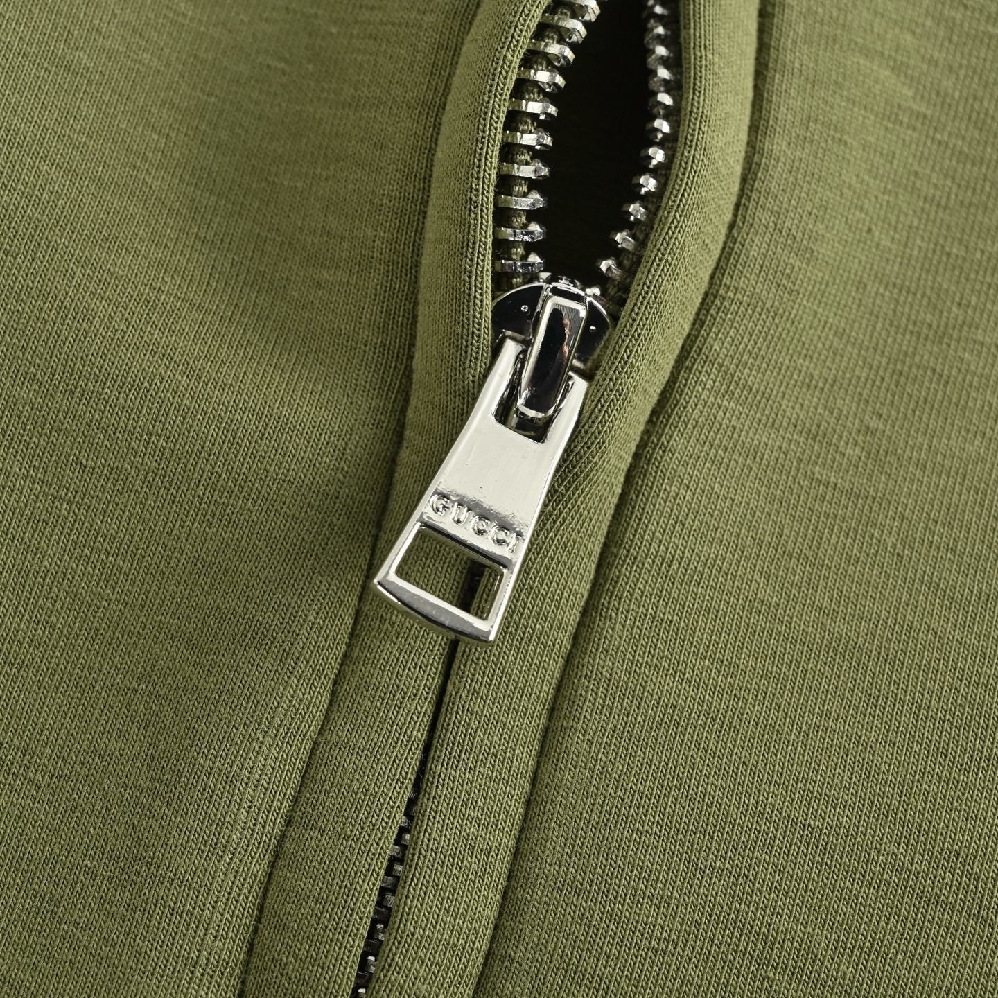Gucci Embroided Hooded Jersey Zip Up