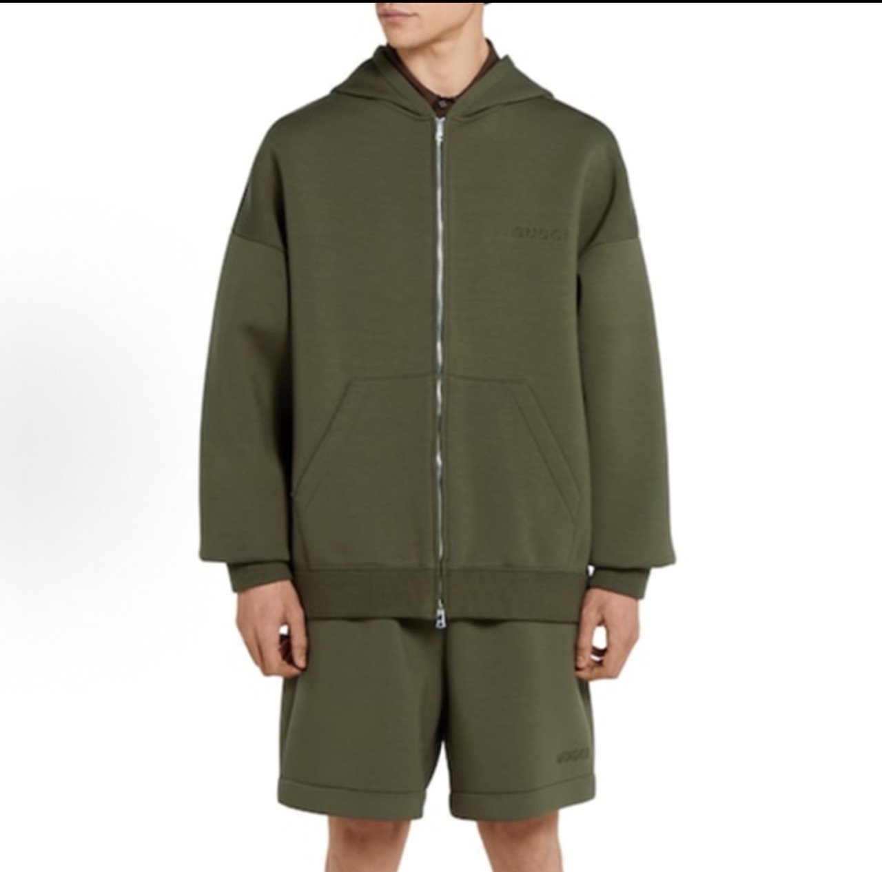 Gucci Embroided Hooded Jersey Zip Up