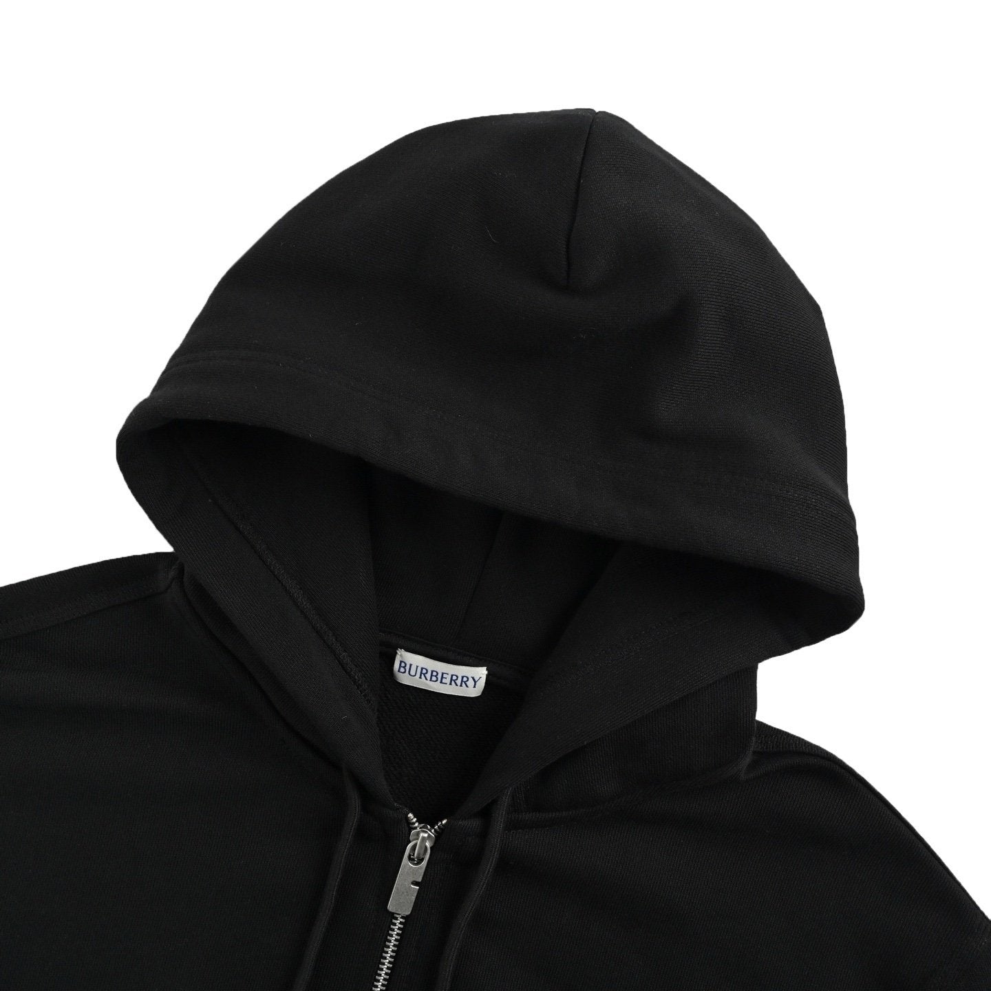 Burberry “Check” Zippered Hoodie Black