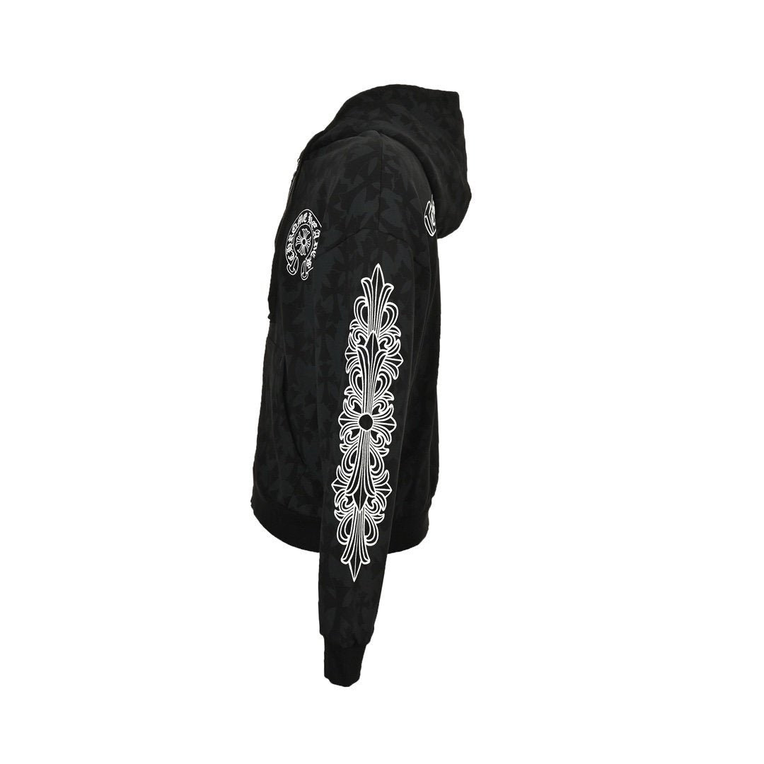Chrome Hearts Cemetery Print Hoodie Black