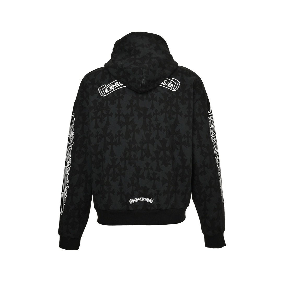 Chrome Hearts Cemetery Print Hoodie Black
