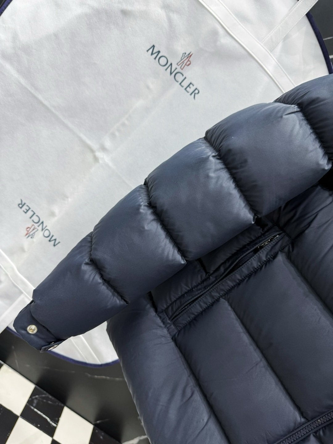Moncler Navy Solayan Down Jacket