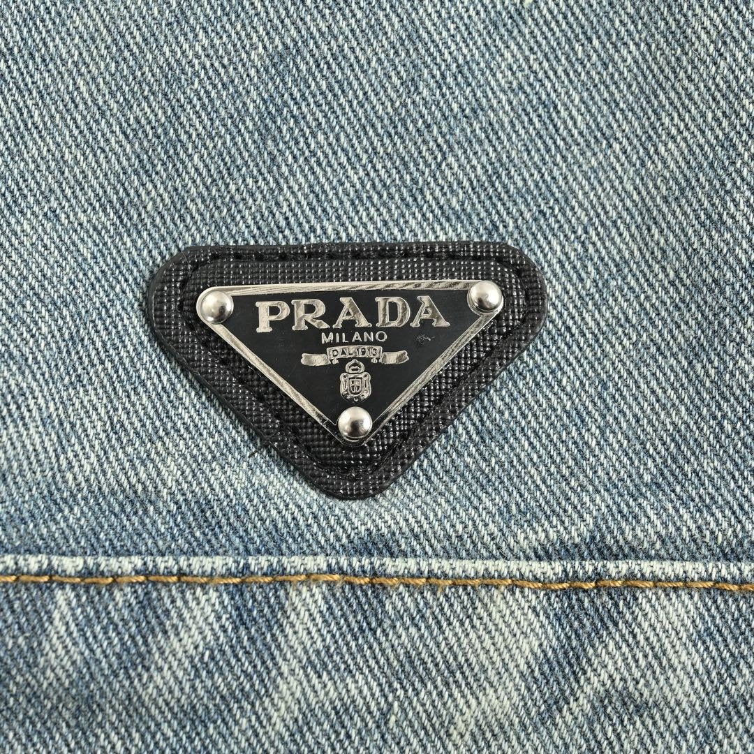 Prada Denim Jack With Logo