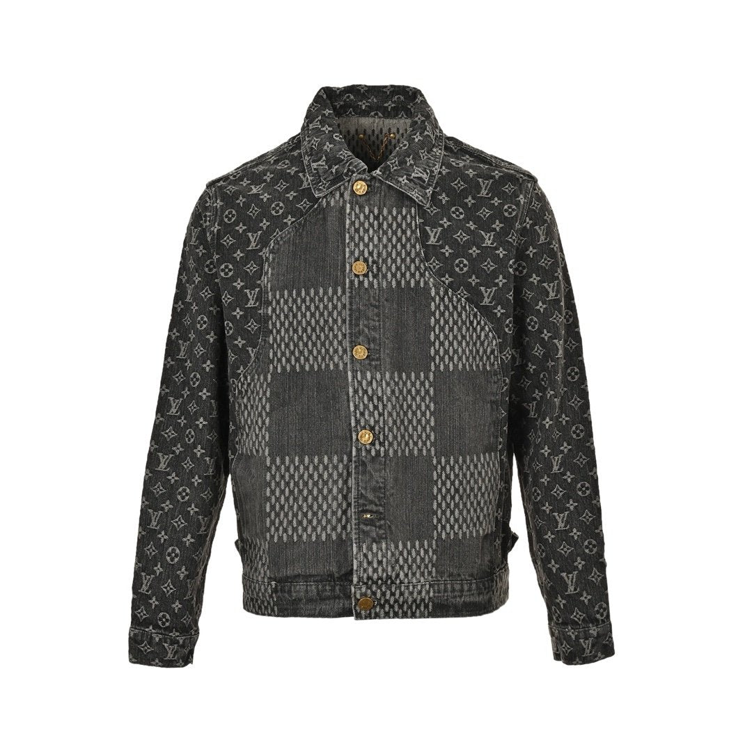 Louis Vuitton x Nigo 2020 Giant Damier Waves MNGM Printed Denim