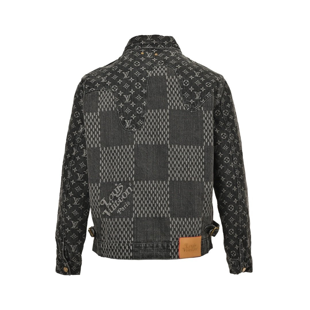 Louis Vuitton x Nigo 2020 Giant Damier Waves MNGM Printed Denim