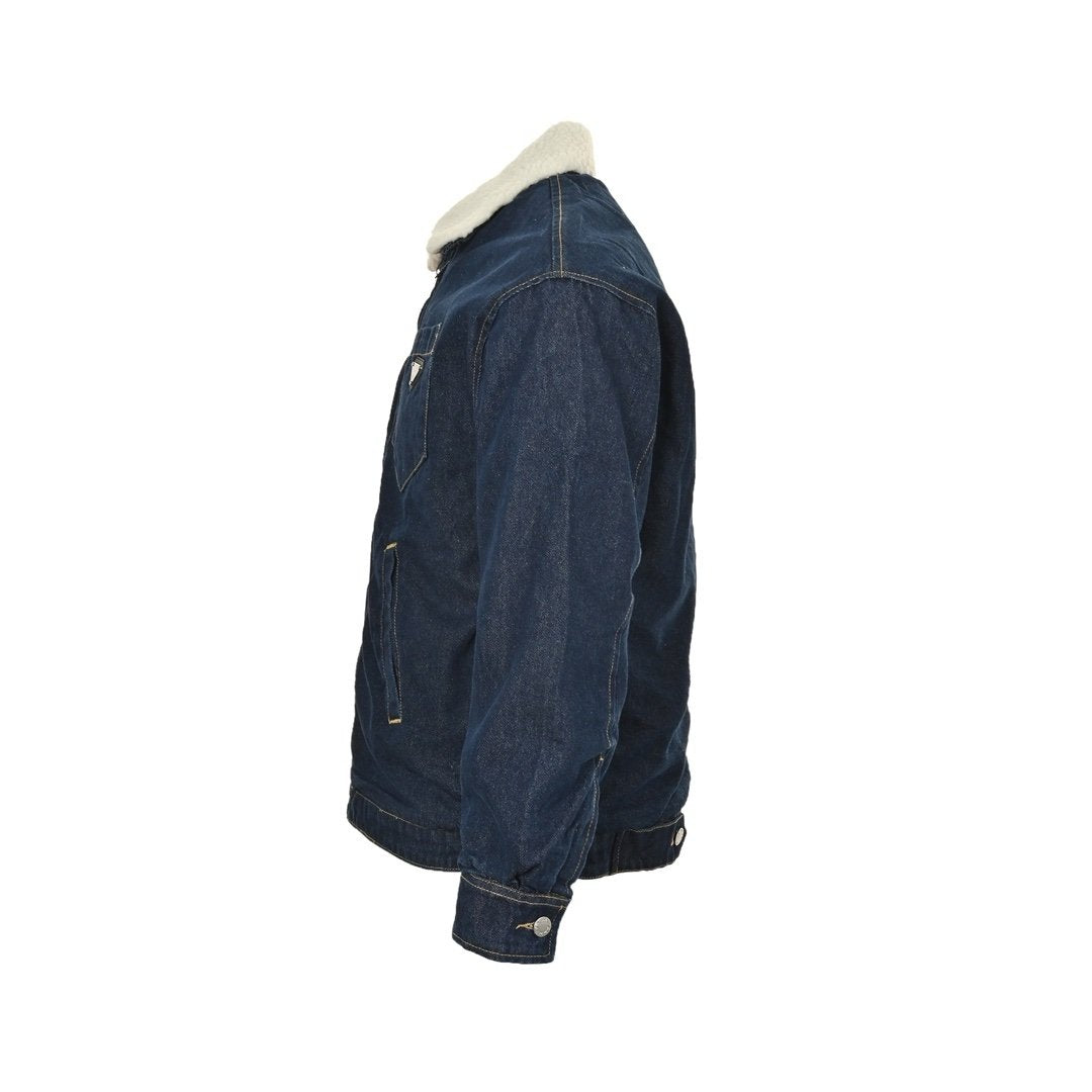 Prada Padded Denim Jacket Navy