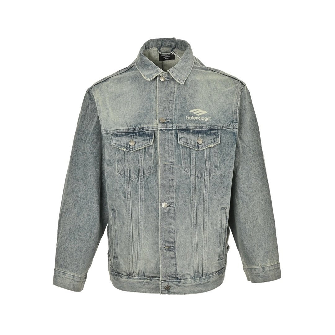 Balenciaga 3B Sports Oversize Vintage Denim Jacket