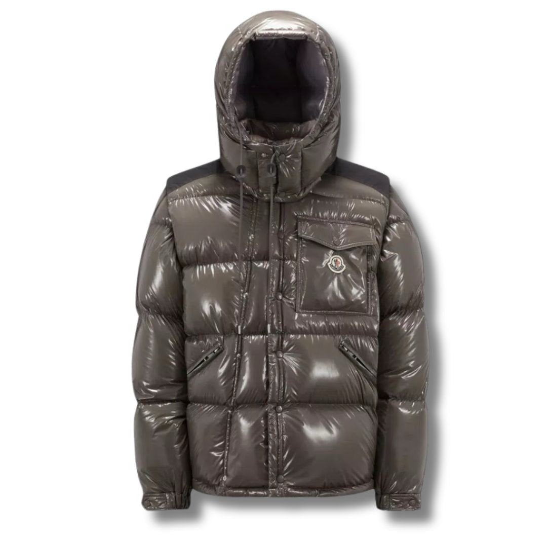 Moncler Karakorum Ripstop Hooded Down Jacket Khaki