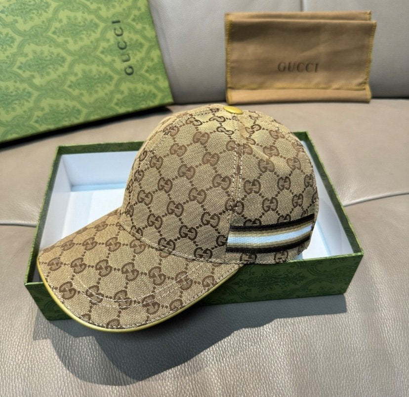 Gucci GG Baseball Cap Limited Edition Brown White