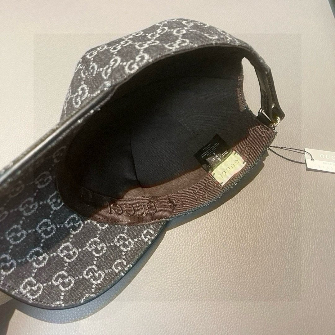 Gucci GG Supreme Baseball Cap Black White