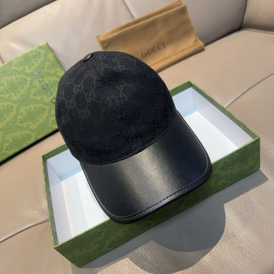 Gucci GG Monogram Canvas Cap In Black